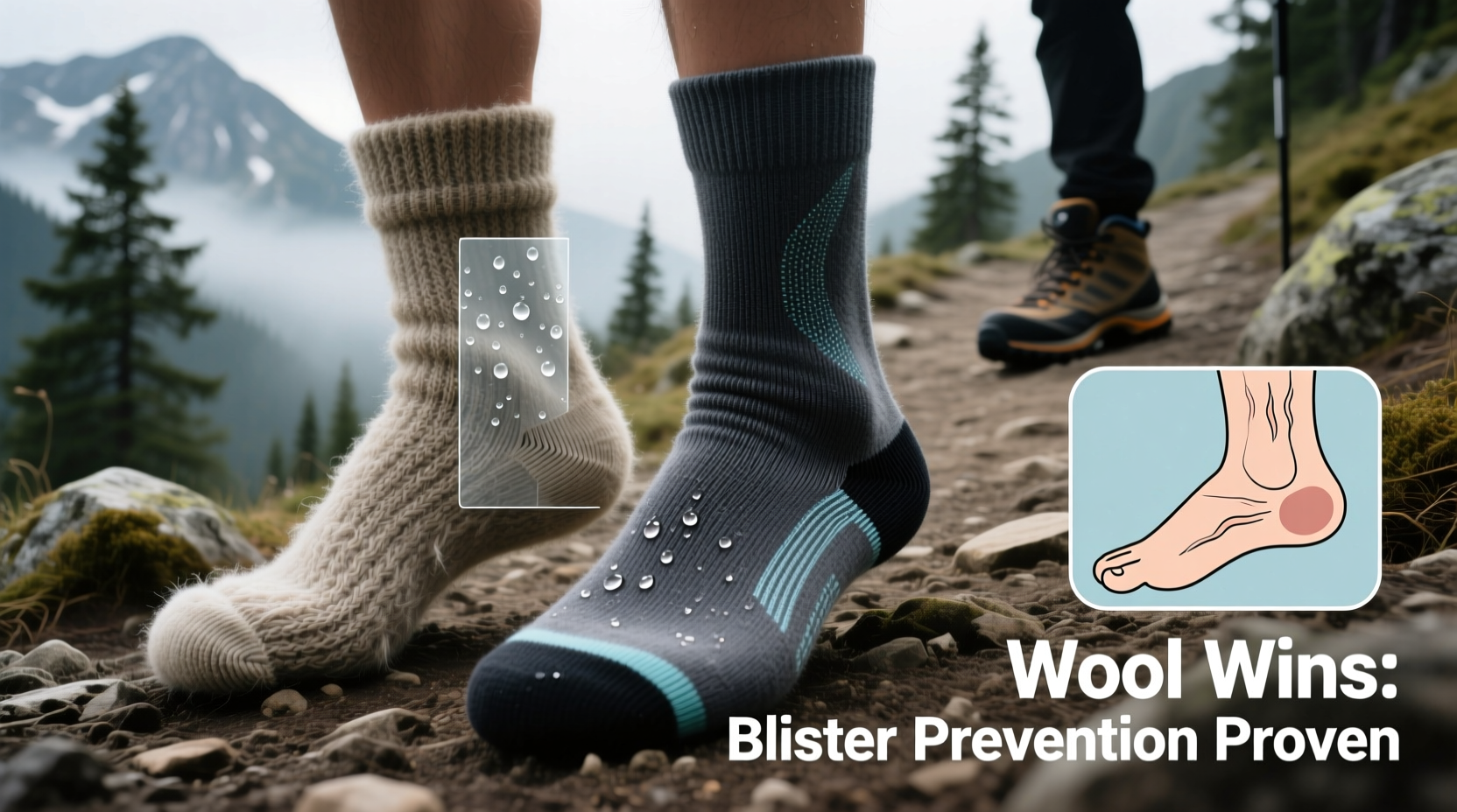 wool vs synthetic socks for hiking which actually prevents blisters