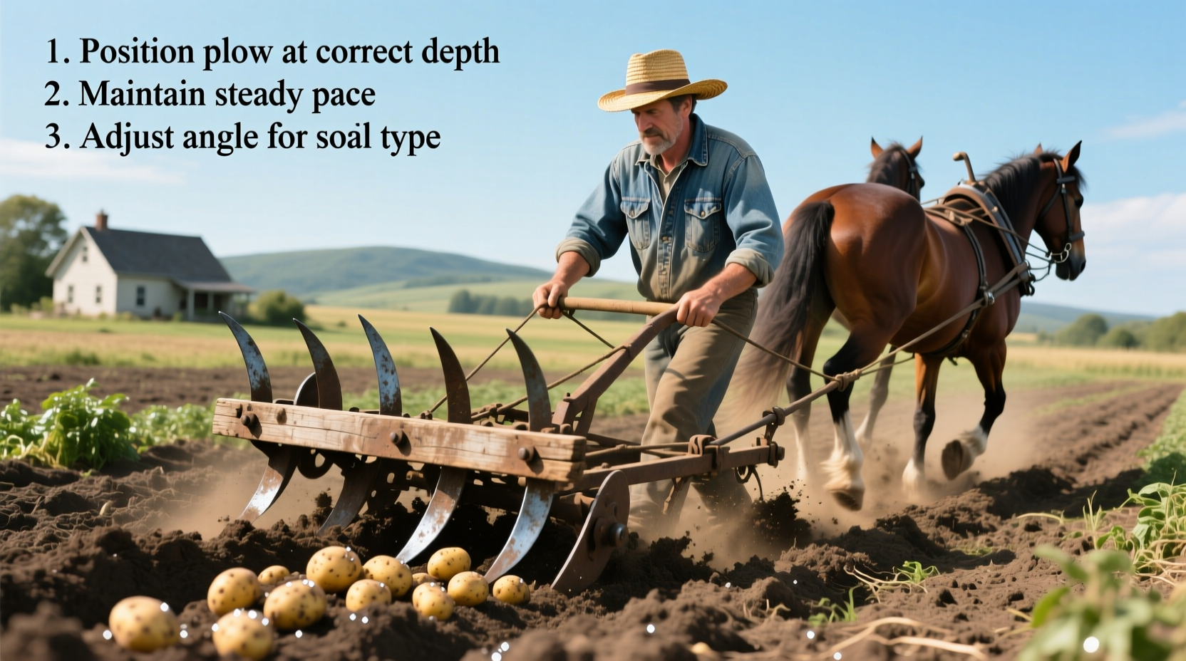 A Guide To Using A Potato Plow For Efficient Harvesting, image size:1664x928