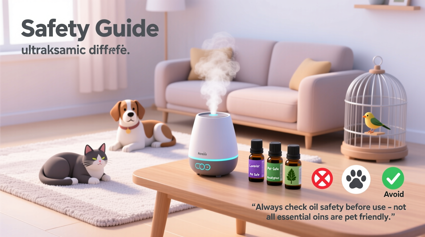 can you use essential oils in a diffuser with pets around safely