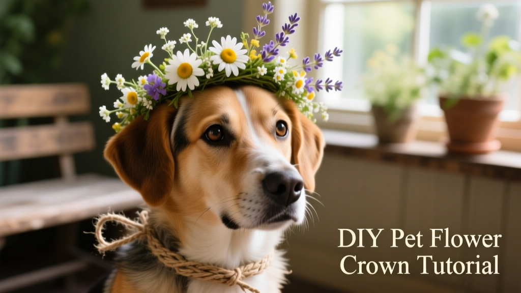Homemade Flower Crown Tutorial for Your Dog