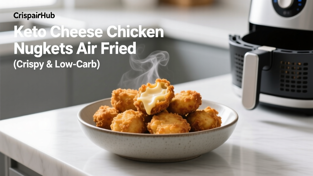 Keto Cheese Chicken Nuggets Air Fried (Crispy & Low-Carb)