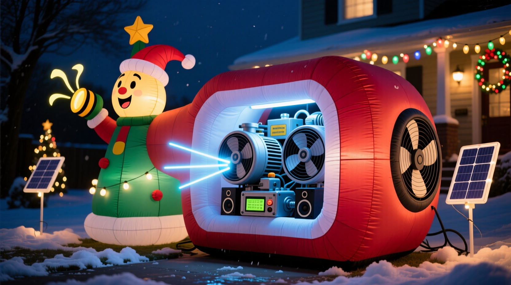 why are animated christmas inflatables so loud and how to quiet them