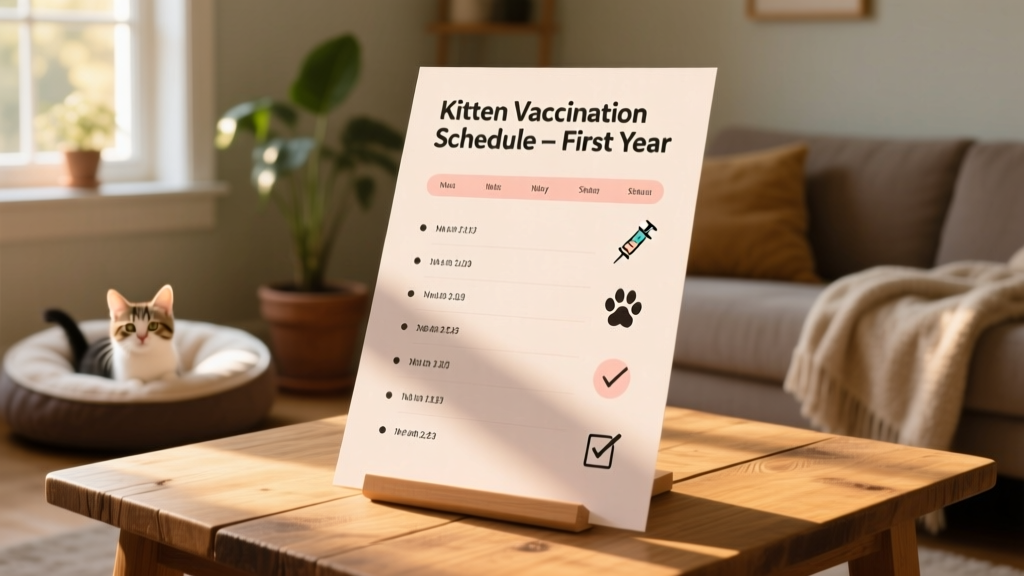 First-Year Kitten Vaccination Schedule Chart to Follow