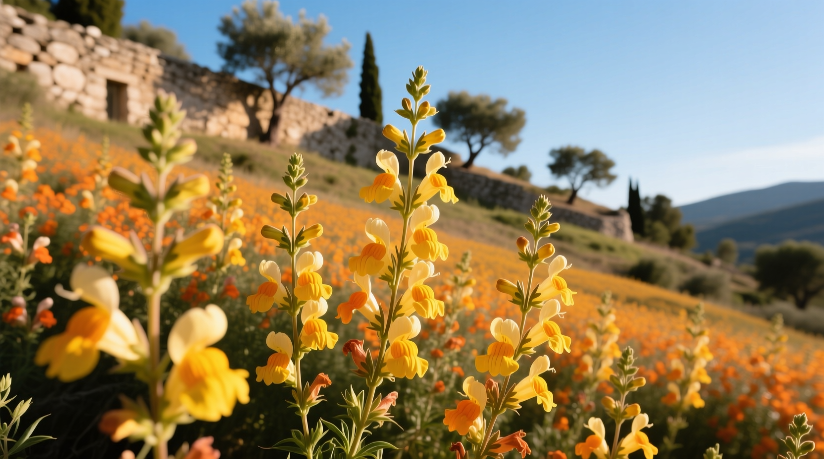 yellow salvias