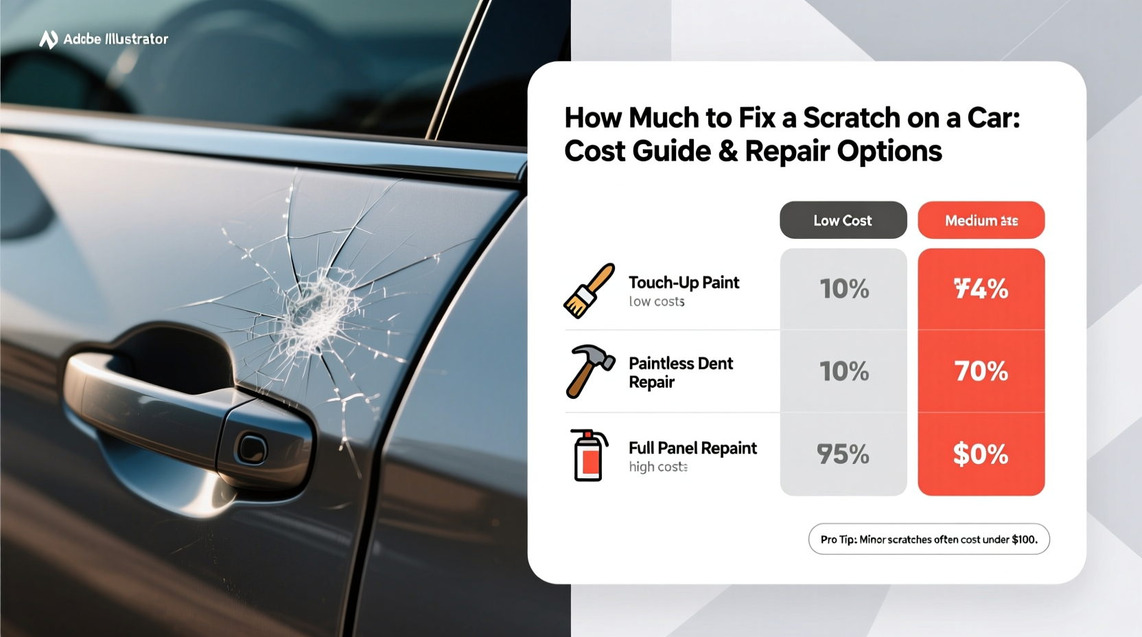 how much to fix a scratch on a car