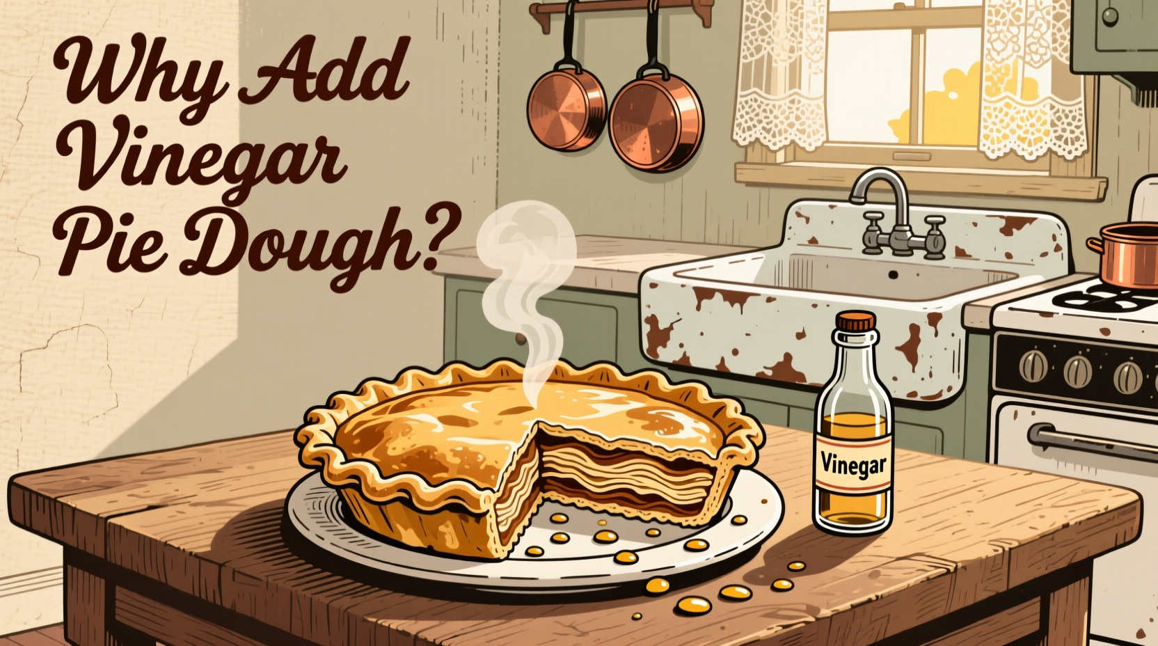 why add vinegar pie dough