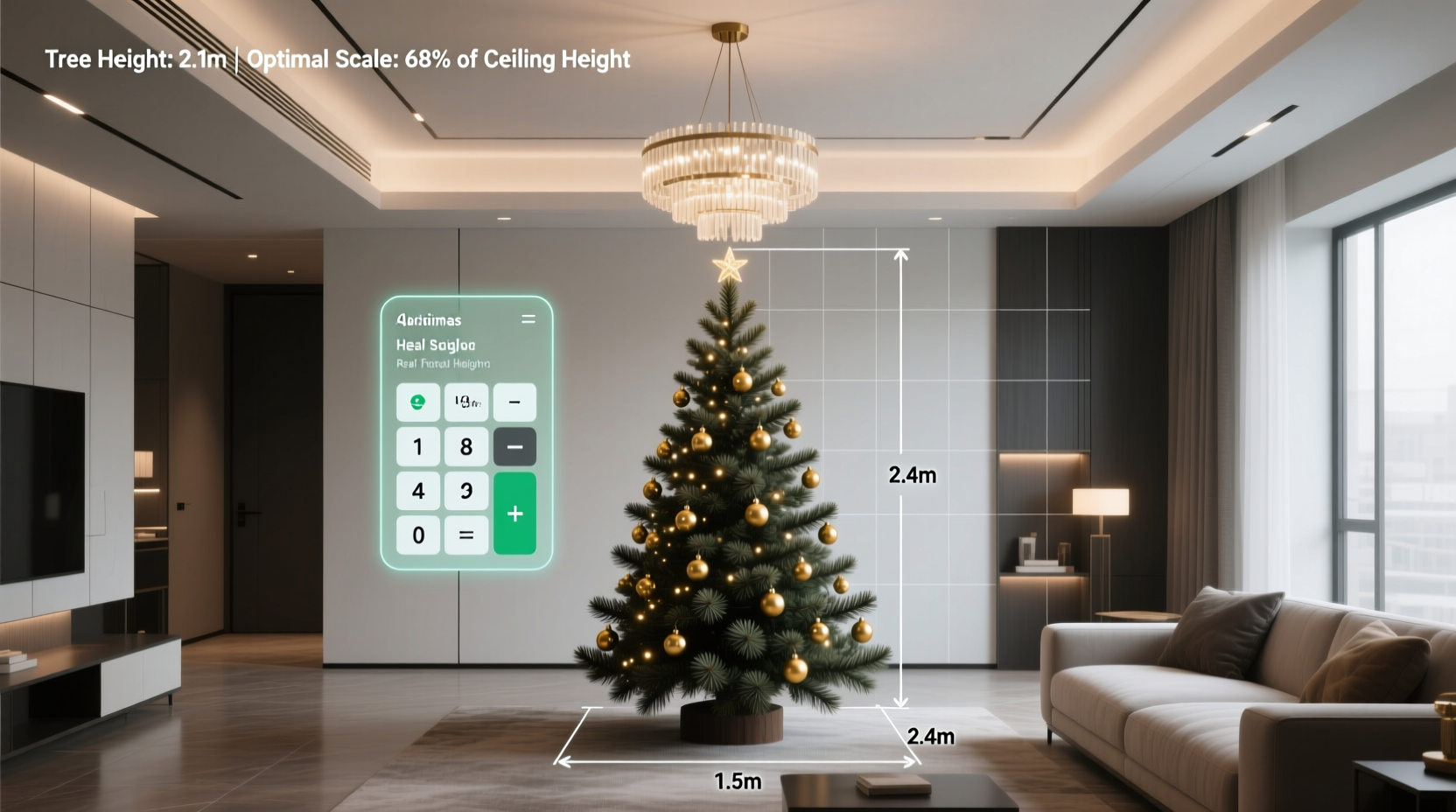 christmas tree height calculator matching scale to ceiling height and room proportions