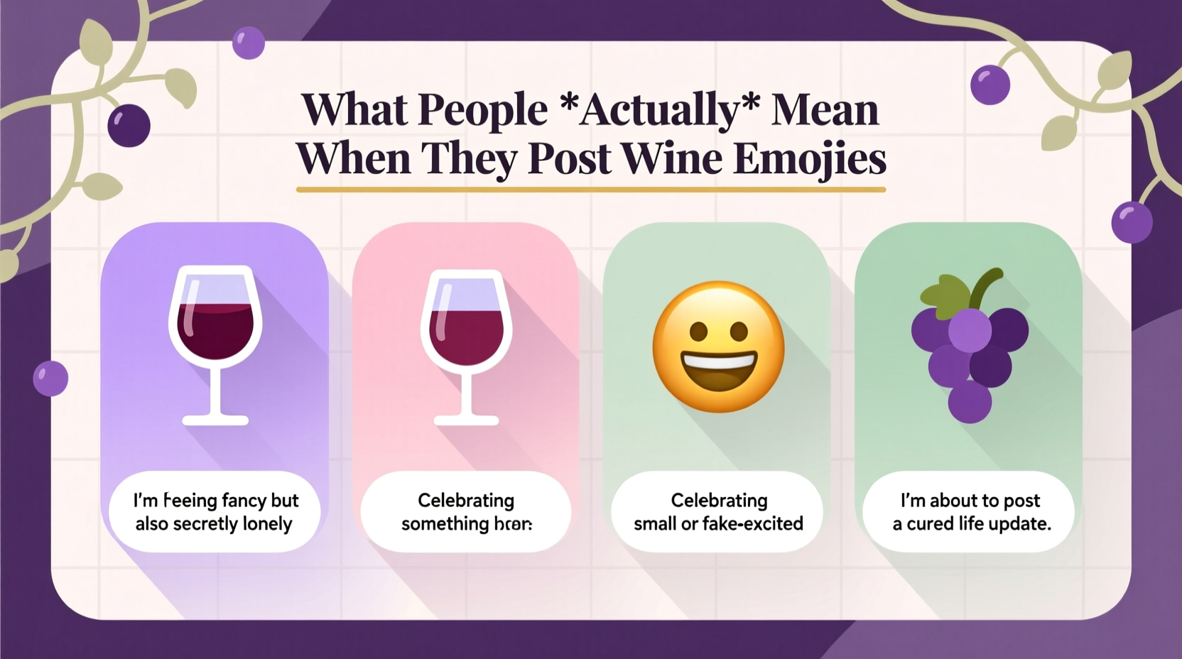 wine emojis meaning breakdown what people actually mean when they post them