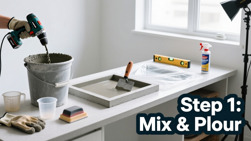 How to Make a Concrete Countertop at Home