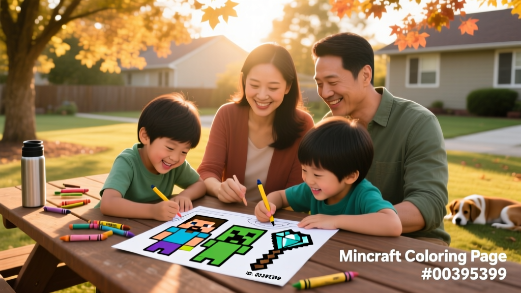 Minecraft Coloring Pages 00395399: A Therapist-Approved Tool for Focus, Emotional Regulation, and Family Connection