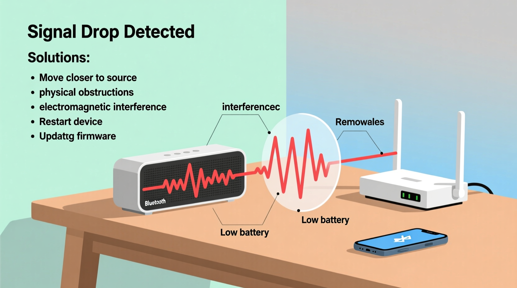 why is my bluetooth speaker cutting out mid song interference solutions