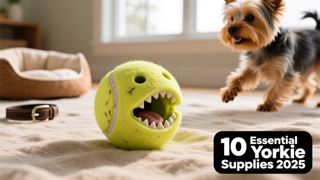 Durable squeaky tennis ball toy designed for small jaws and energetic play