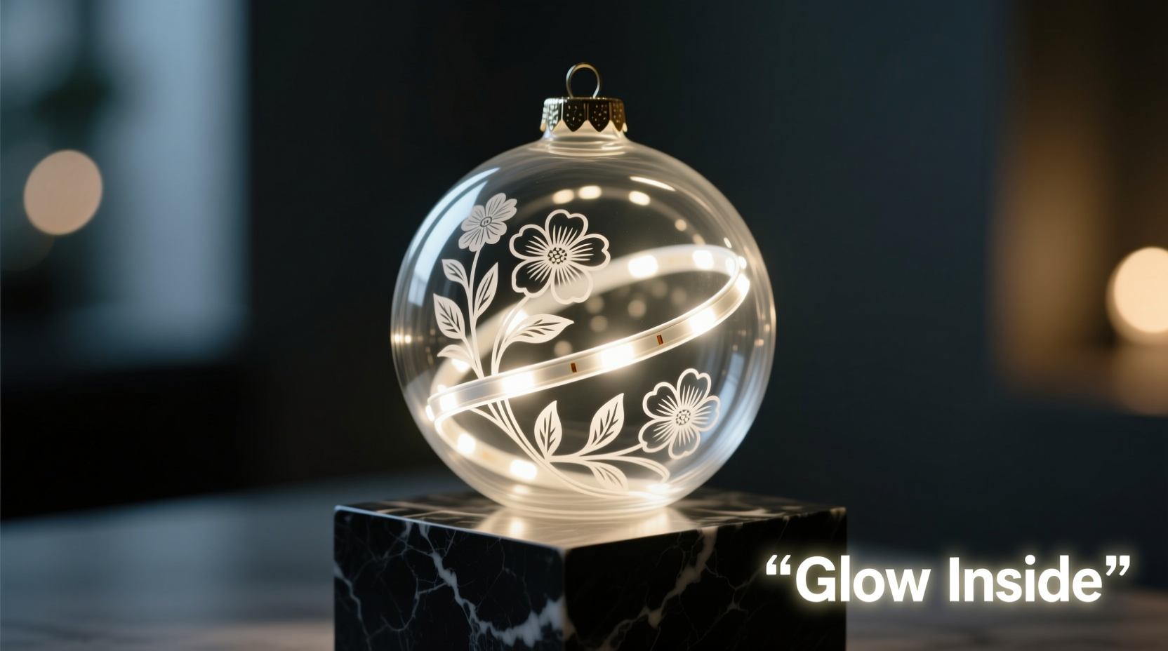 how to use led strip lights creatively inside glass ornaments for custom glow