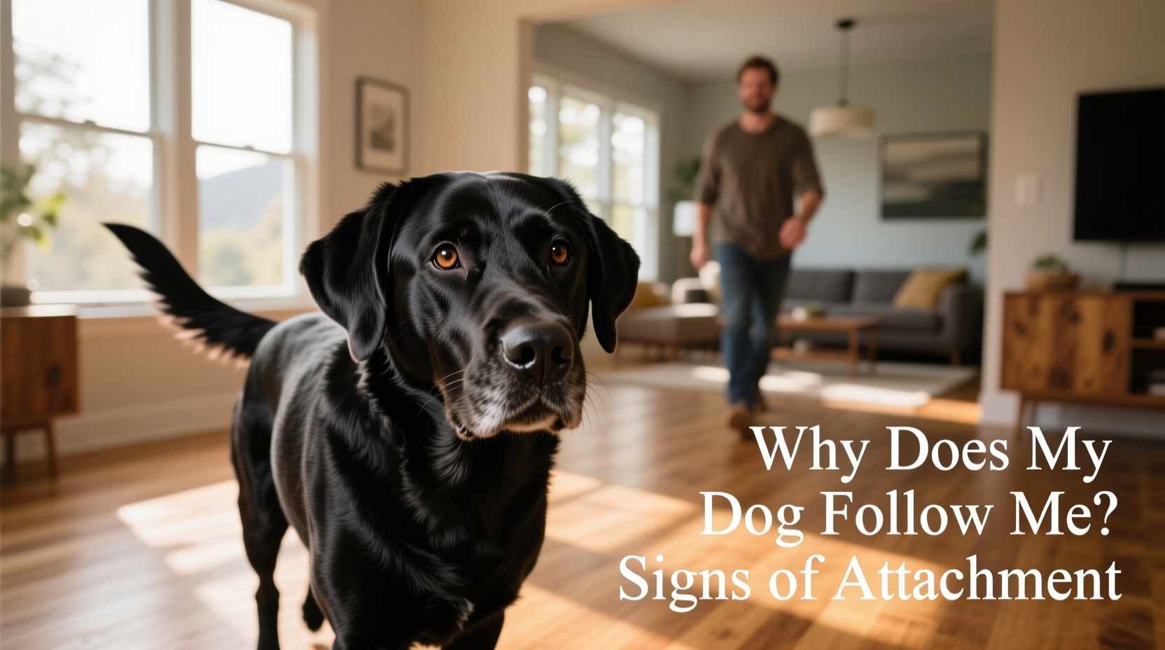 why does my dog follow me from room to room signs of attachment