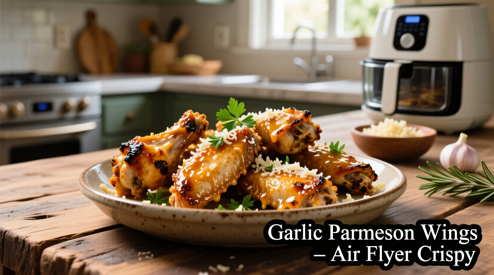 Perfect Garlic Parmesan Wings in Your Air Fryer