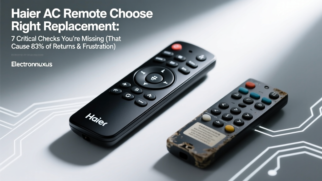 Haier AC Remote Choose Right Replacement: 7 Critical Checks You’re Missing (That Cause 83% of Returns & Frustration)
