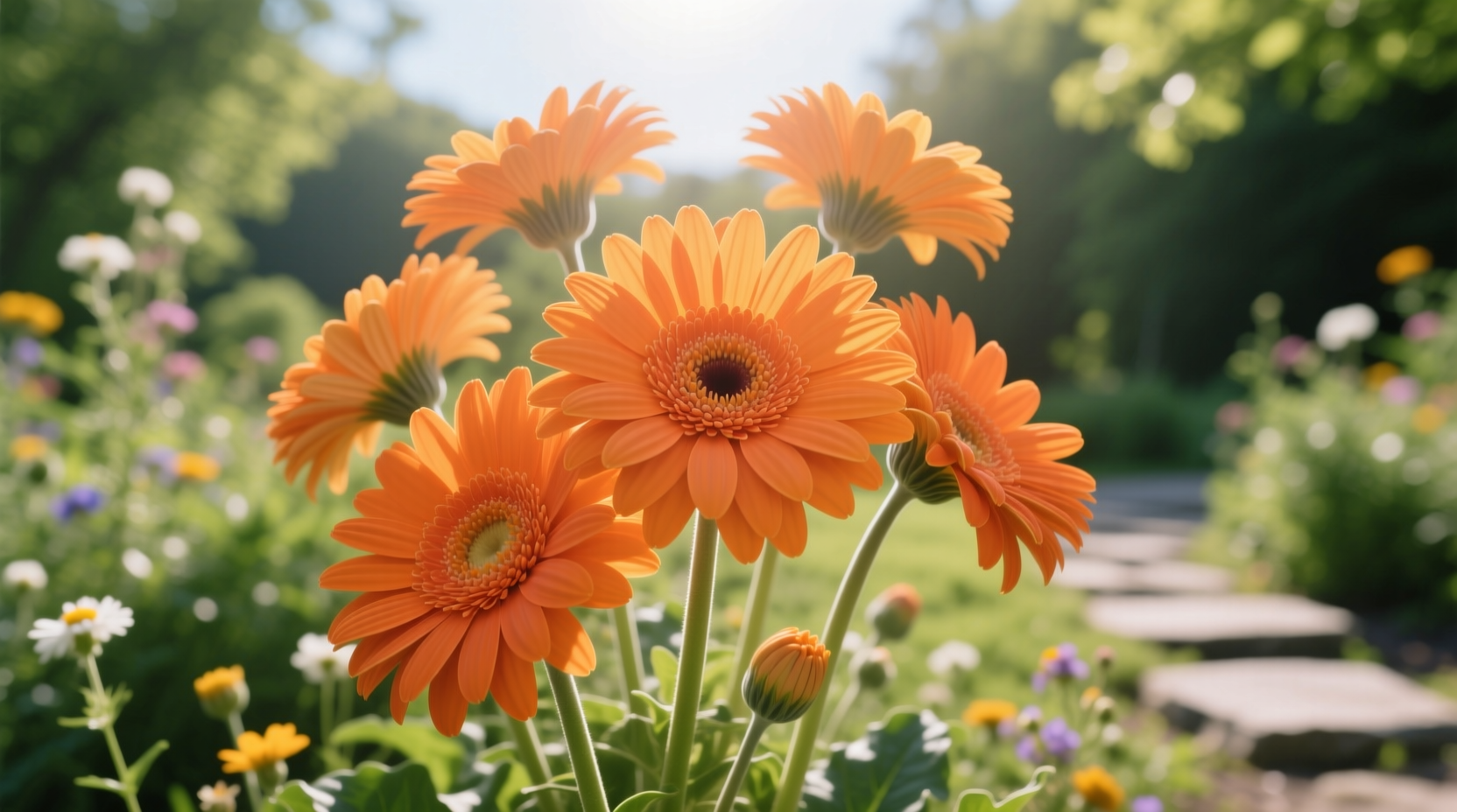 gerbera daisies orange