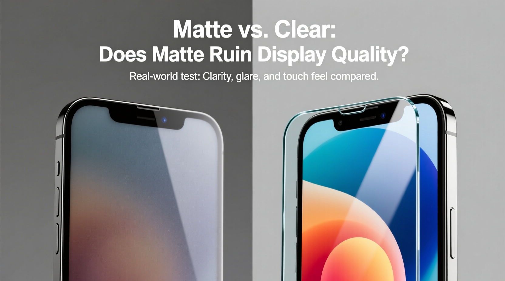 matte screen protector vs clear glass does matte ruin the display quality