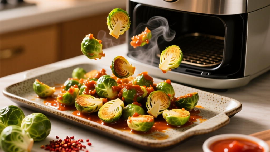 Crispy Buffalo Brussels Sprouts (Air Fryer)