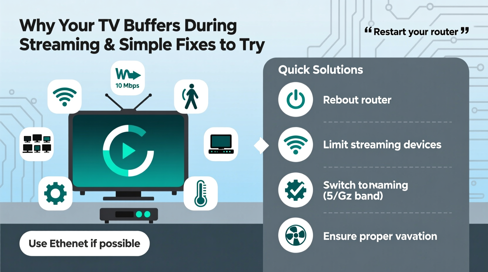 why does my tv buffer during streaming and simple fixes to try
