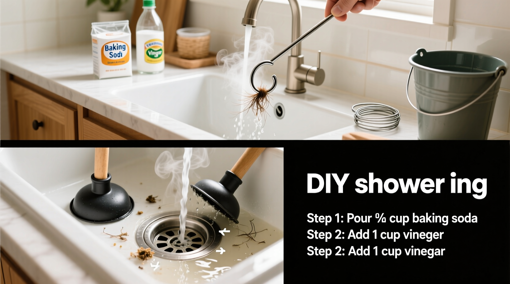 how to unclog a shower drain without chemicals using natural methods