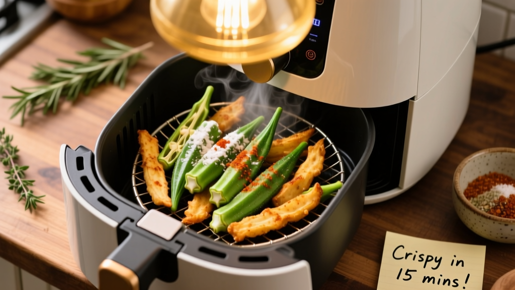 Crispy Air Fryer Okra Fries (No Sogginess!)