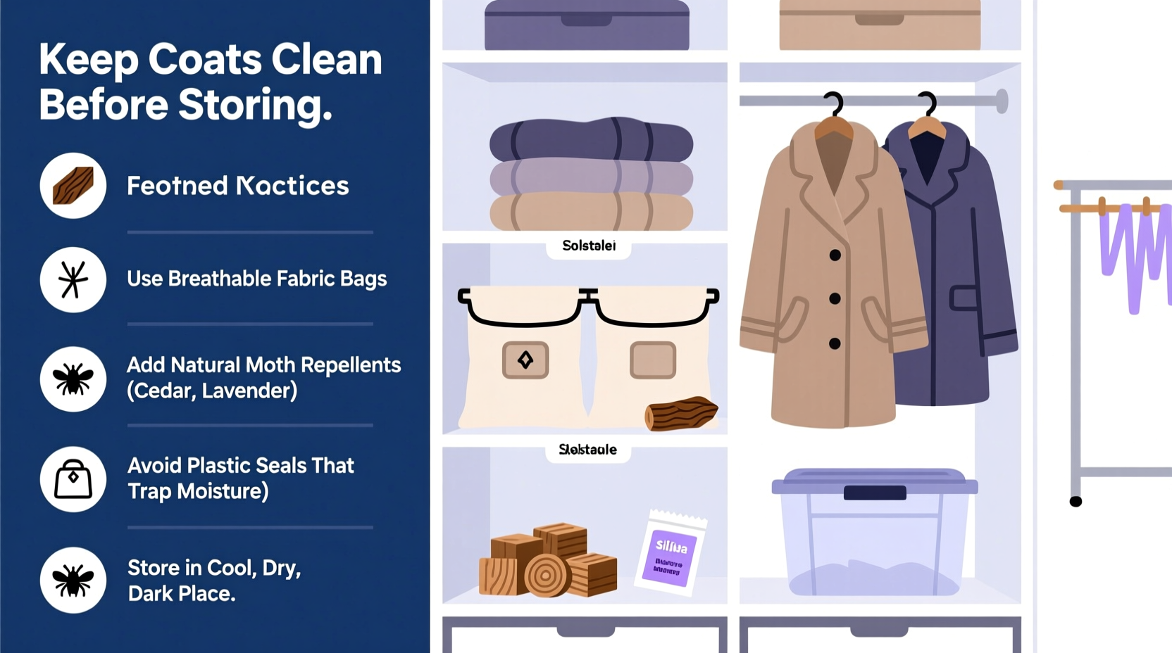 best way to store winter coats during summer months to avoid moths