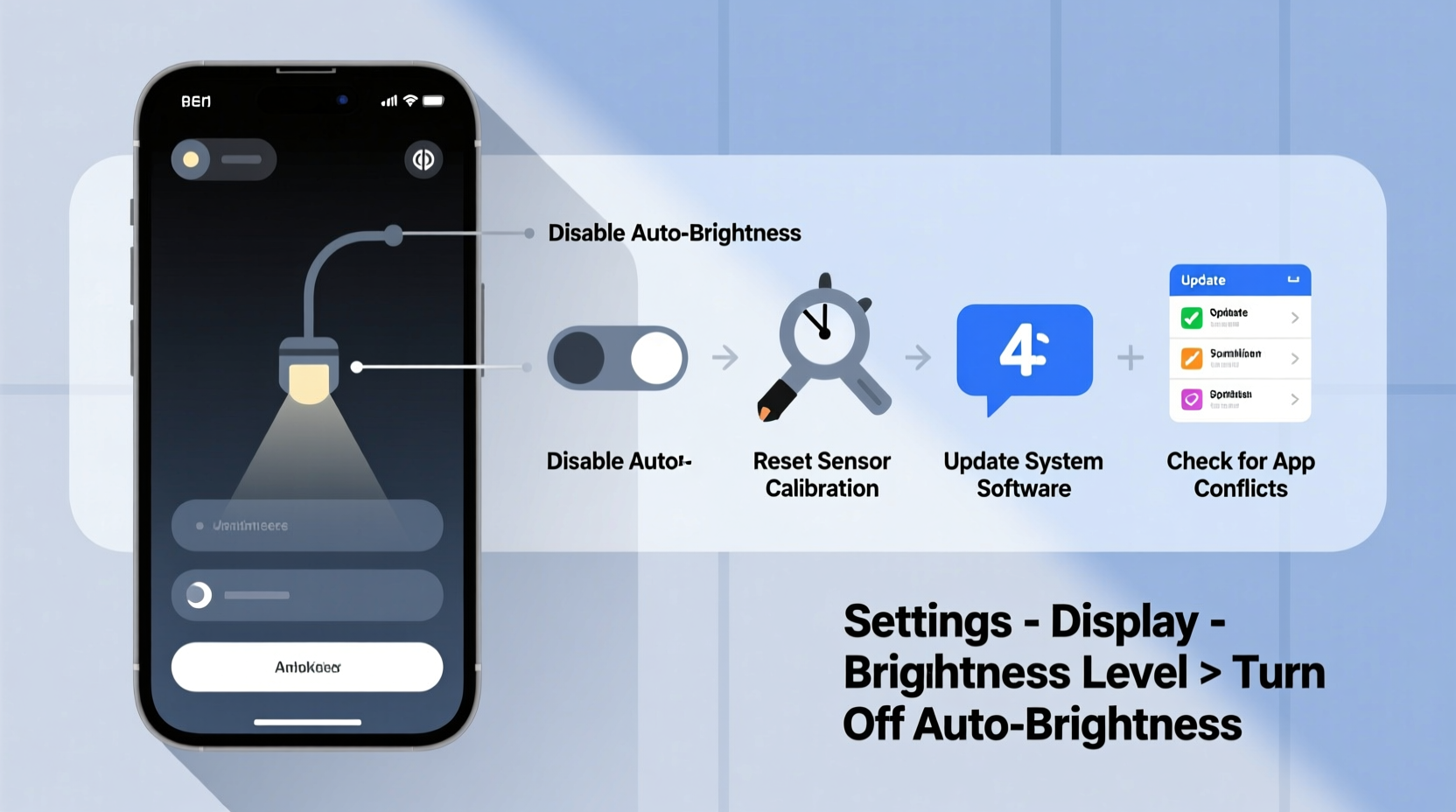 why does my phone screen dim randomly and how to disable auto brightness permanently