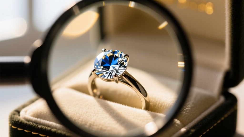 Macro photography through a jeweler