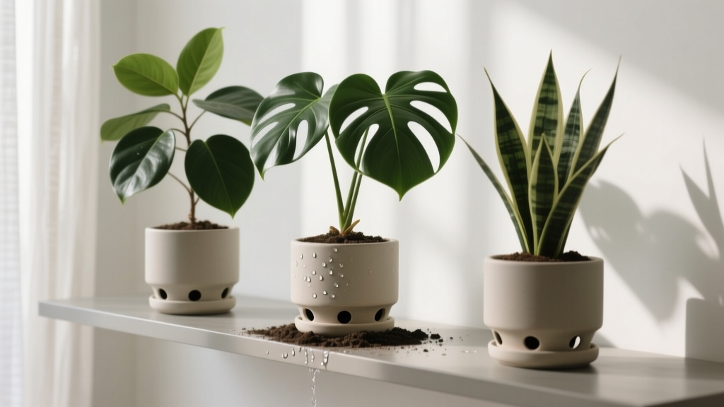 Drainage for Indoor Potted Plants Not Growing