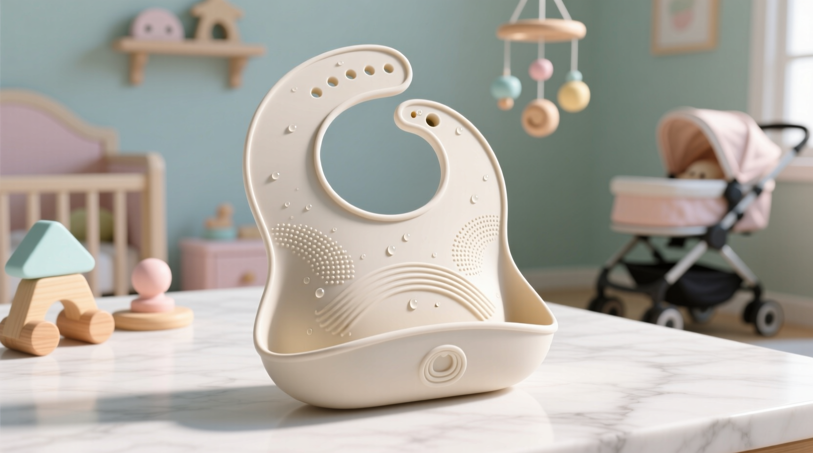 how to clean a textured silicone baby bib