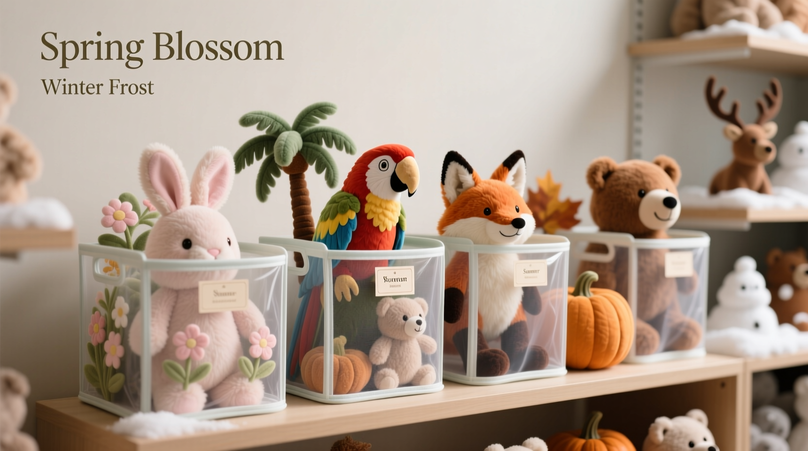 plush toy storage in closets