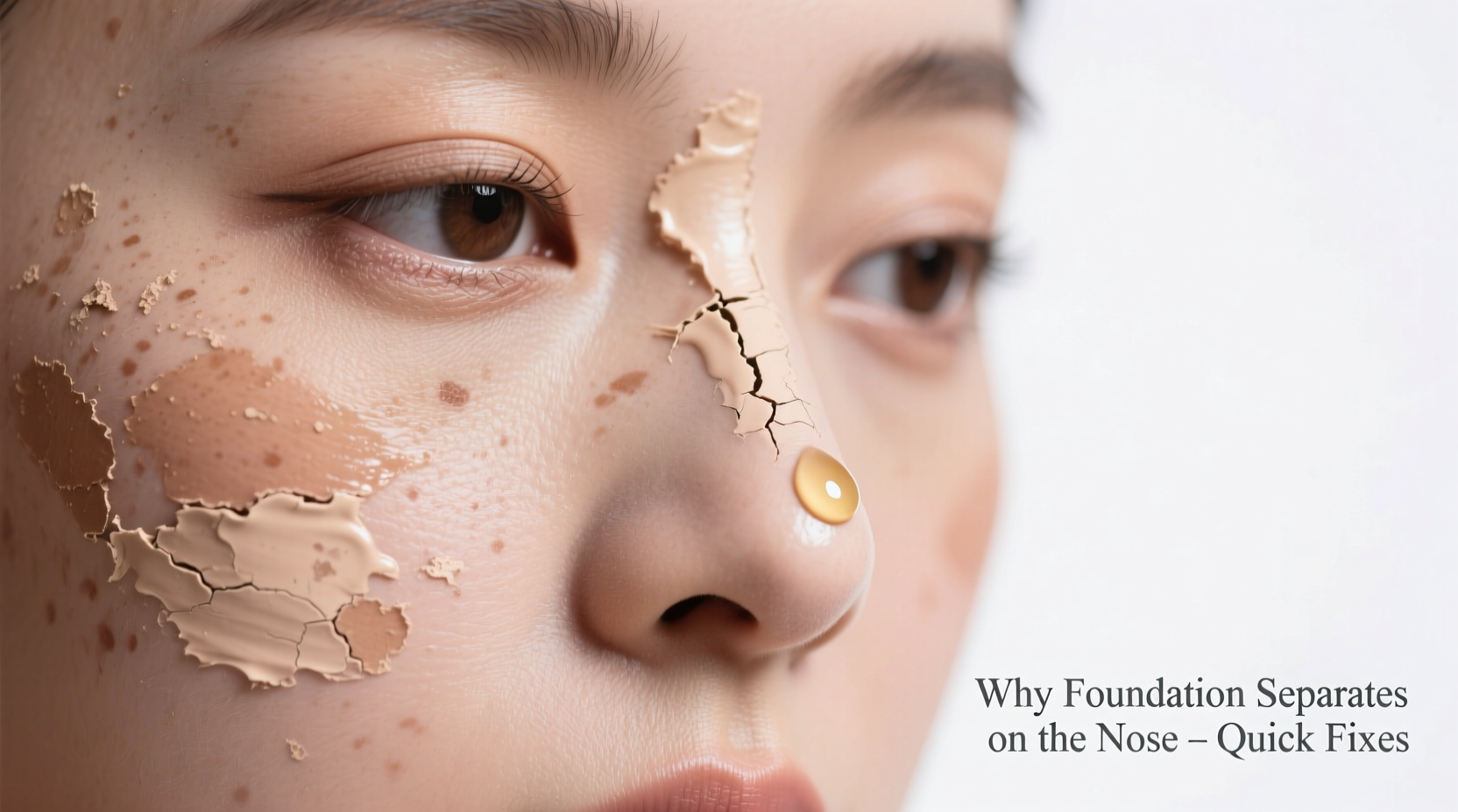 why is my foundation separating on my nose quick fixes for patchy makeup