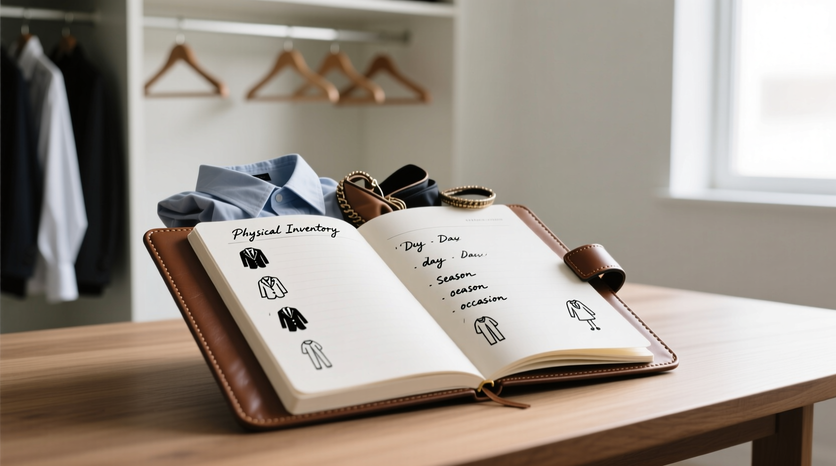 closet organization tips notebook vs app