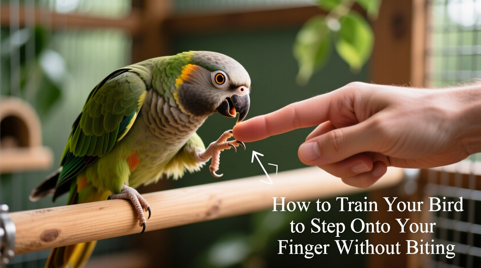 how to train your bird to step onto your finger without biting