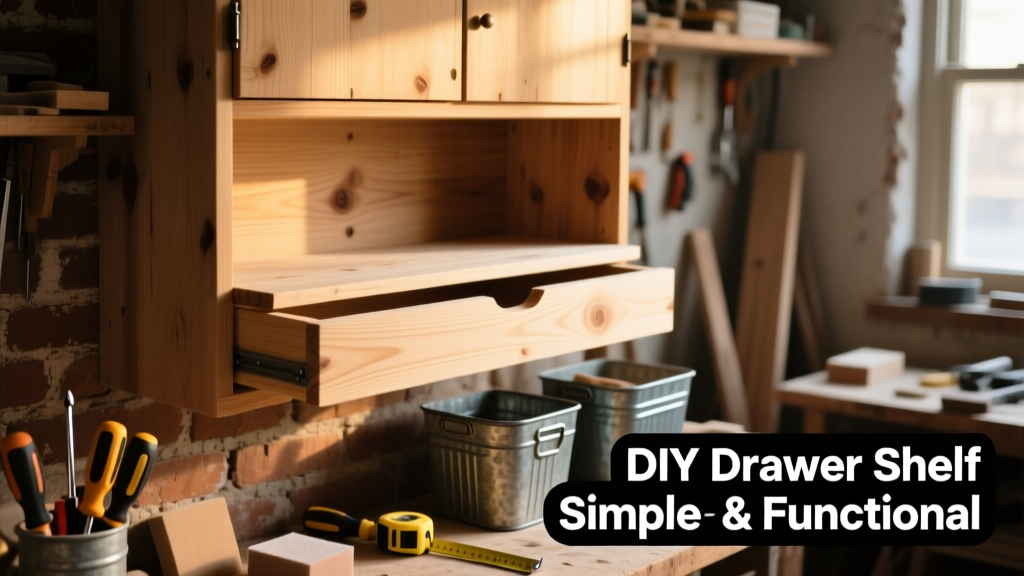 DIY Drawer Shelf: Simple Wood Shelf for Any Cabinet