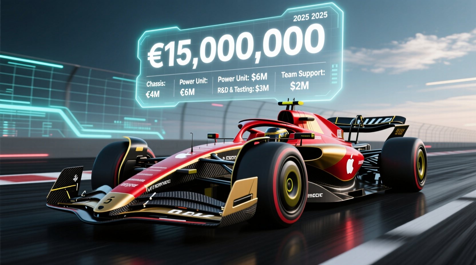 how much does a formula 1 car cost