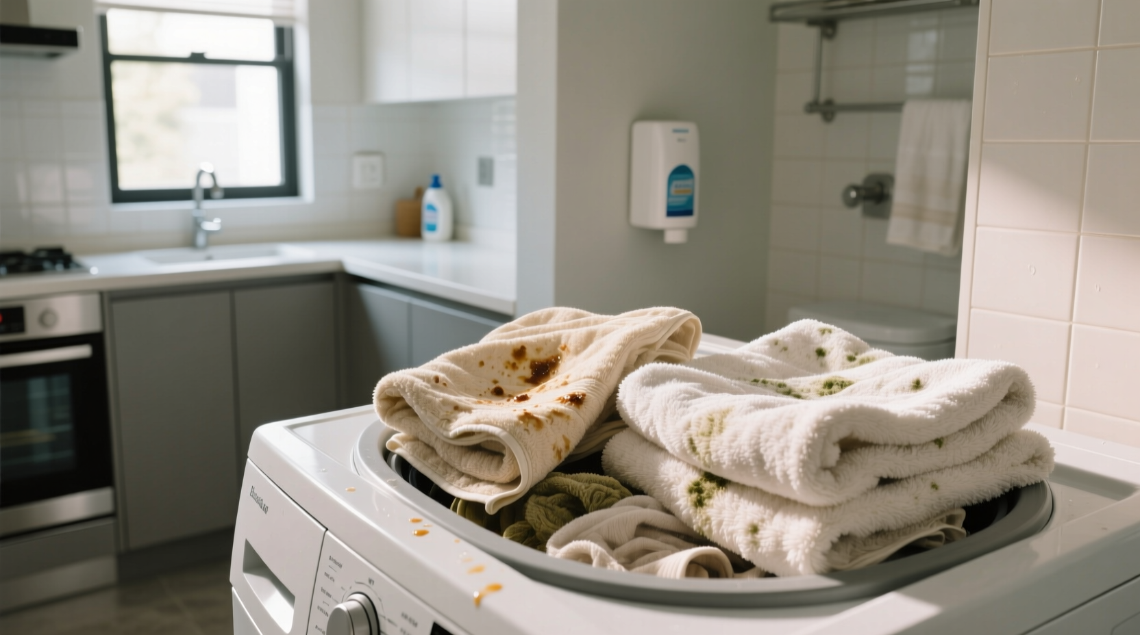 can you wash kitchen and bathroom towels together