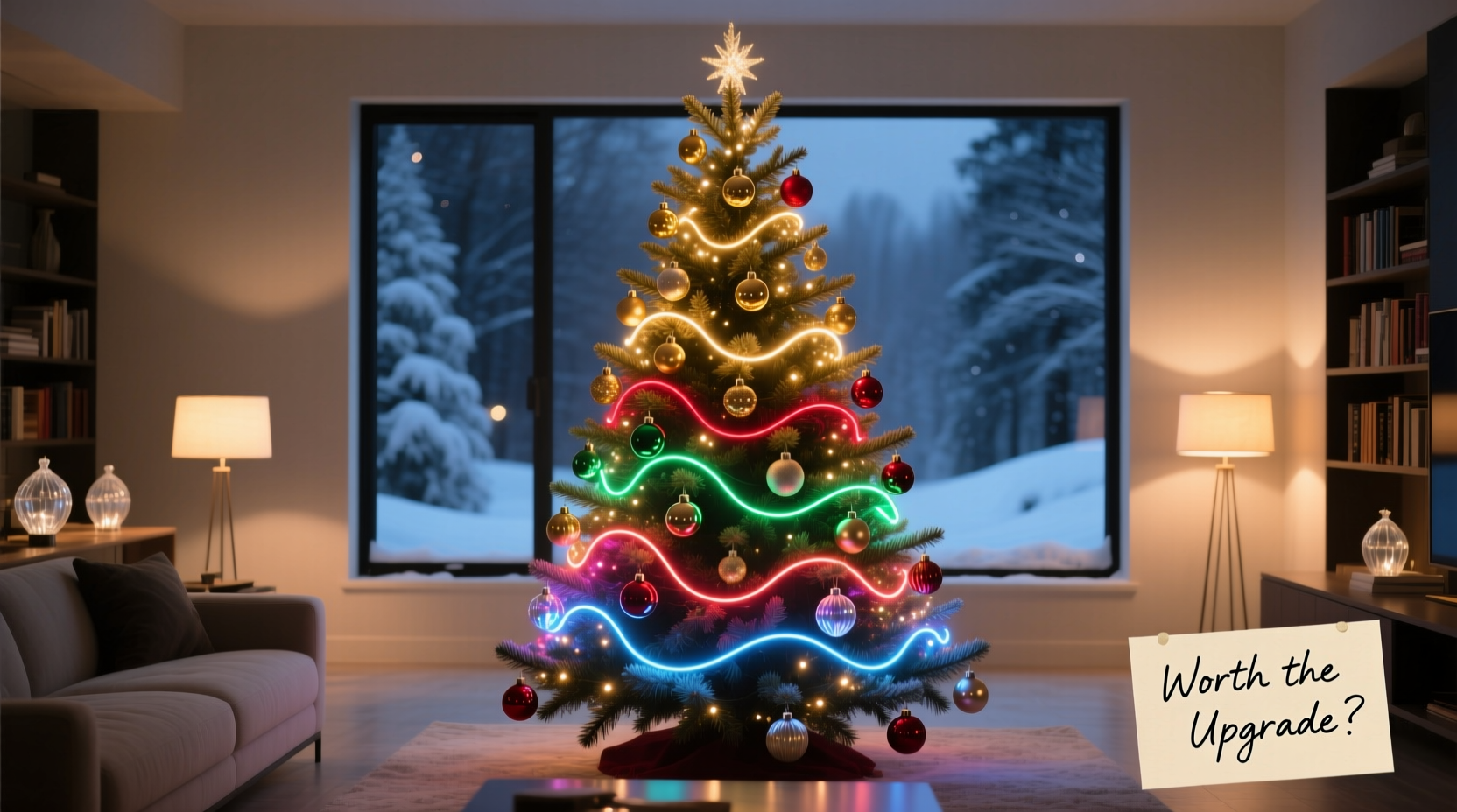 prelit tree with color changing lights worth the upgrade or just gimmicky