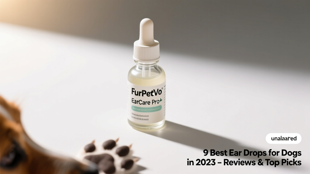 Bottle of FurPetVo EarCare Pro+ with dropper tip and clean white background