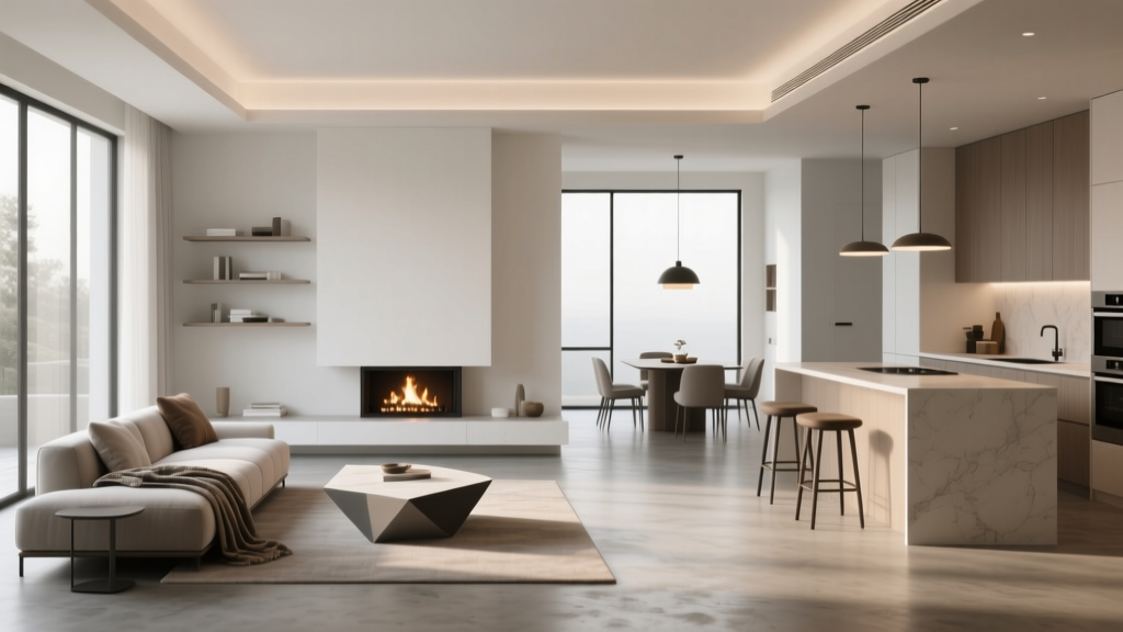 Open Concept Living Room Furniture Arrangement