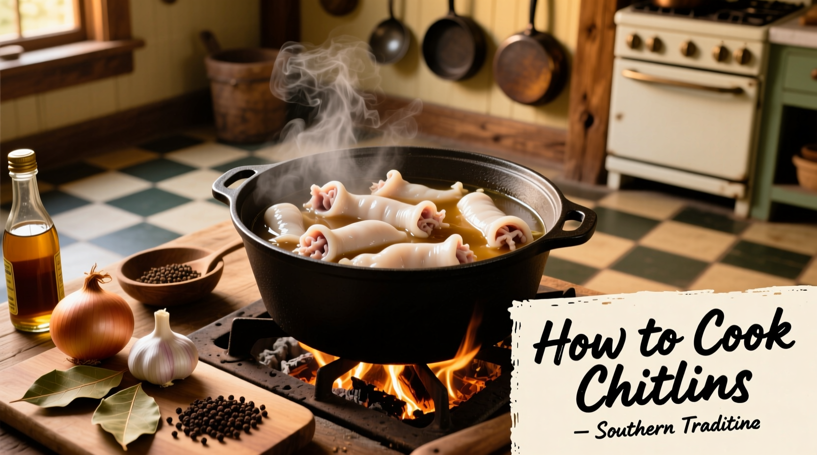 how do you cook chitlins