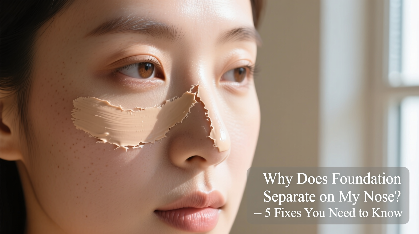 why does my foundation separate on my nose during the day fixes