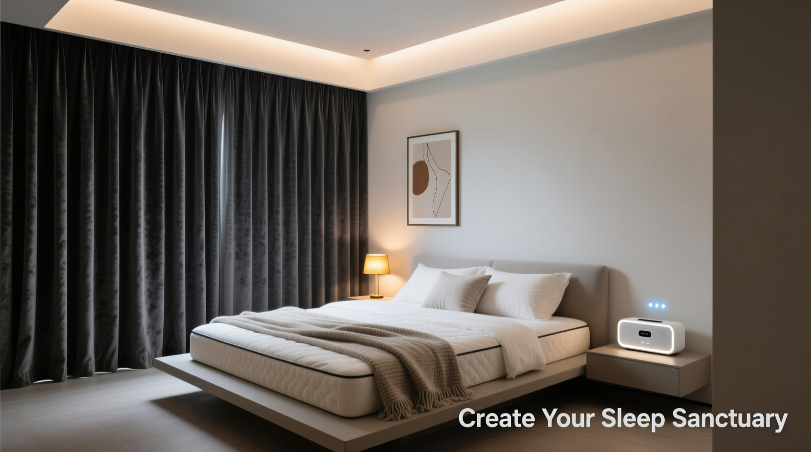 how to create a sleep sanctuary with blackout curtains and sound machines