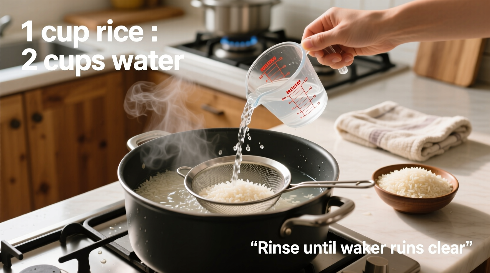 how to make rice without cooker