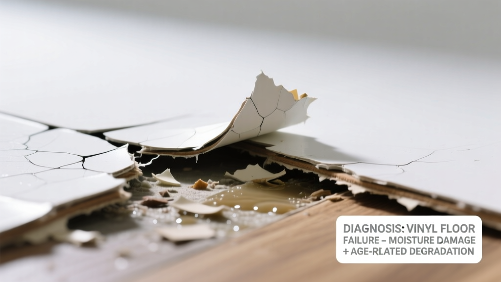 Vinyl Floor Tearing & Smelling Bad: Quick Diagnosis