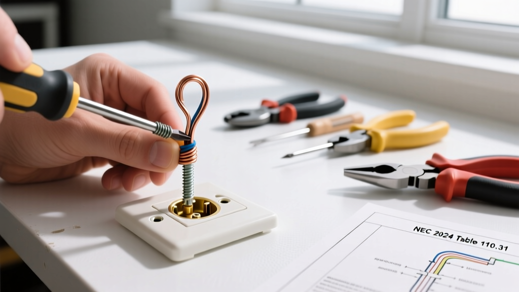 NEC Code Guide: How to Screw in Electrical Outlet Wires & Mounts