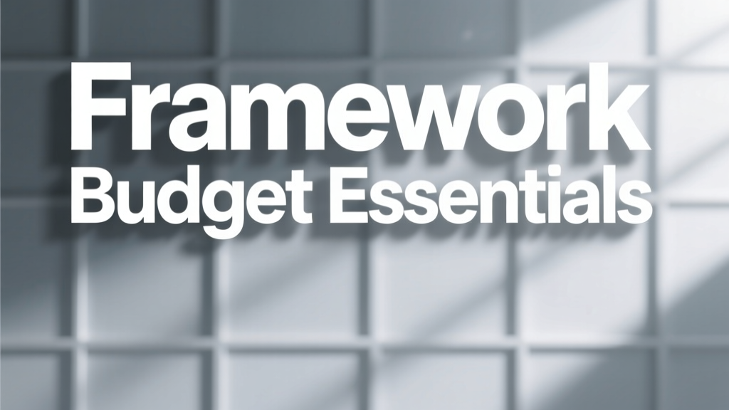 Framework Budget Essentials: Structure, Discipline, and Real-World Application
