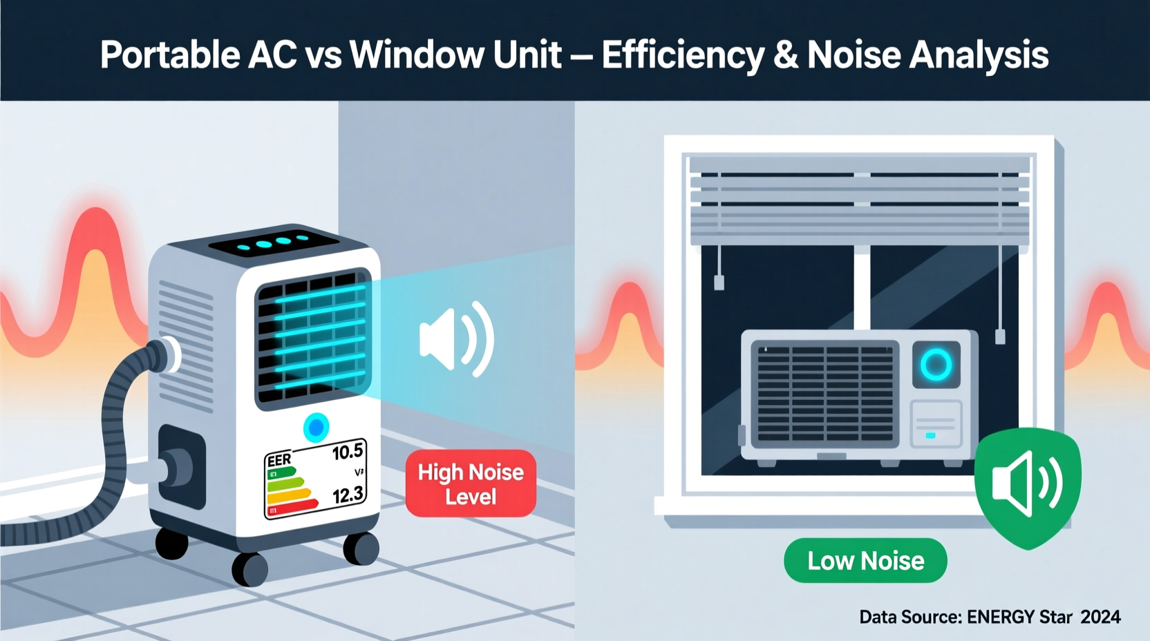 portable ac vs window unit is the portable one actually efficient or just loud