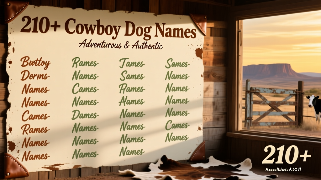 210+ Western Dog Names: Adventurous Country Cowboy Ideas